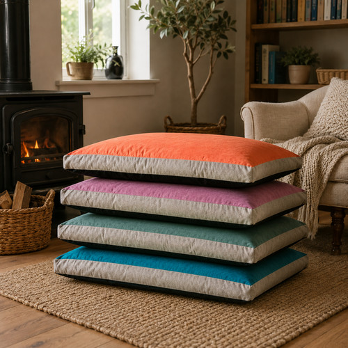 Luxury jumbo suede dog bed - suede,