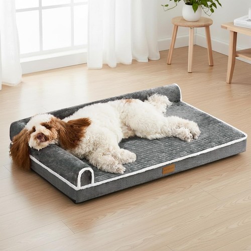 Grey orthopedic large dog - dog, bed