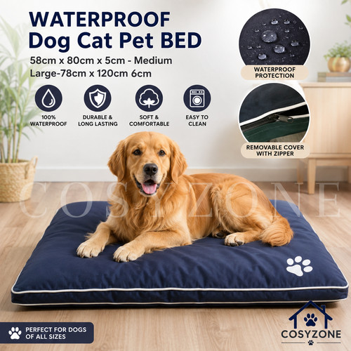 Large waterproof dog bed - /,